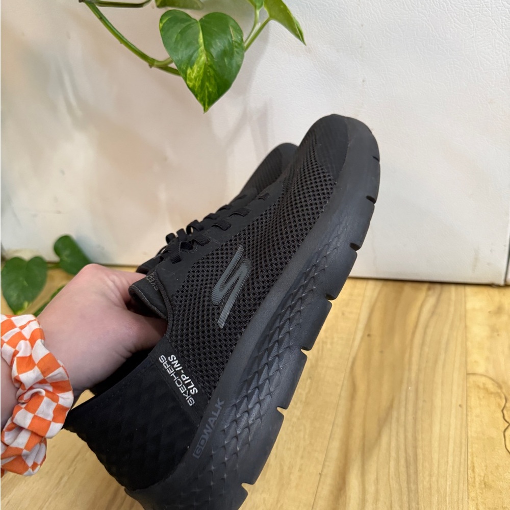 Skechers Black GOwalk Mesh Slip-On Sneakers - Picture 3 of 11